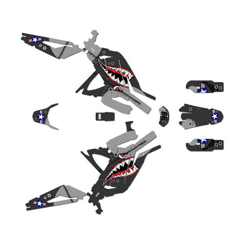 surron light graphics kit all years predator series smoke