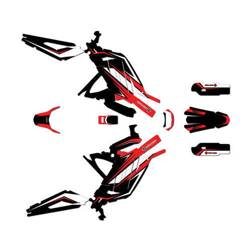 surron light graphics kit all years quantum series red