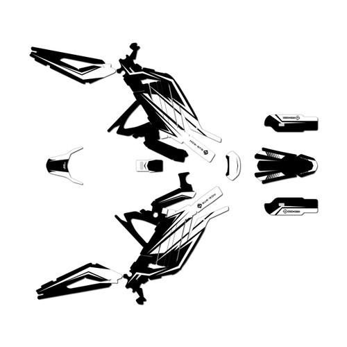 surron light graphics kit all years quantum series white