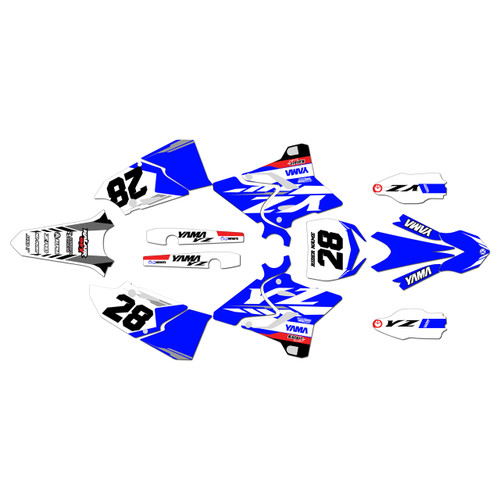 yamaha yz250x graphics kit 2016-2022 factory series blue