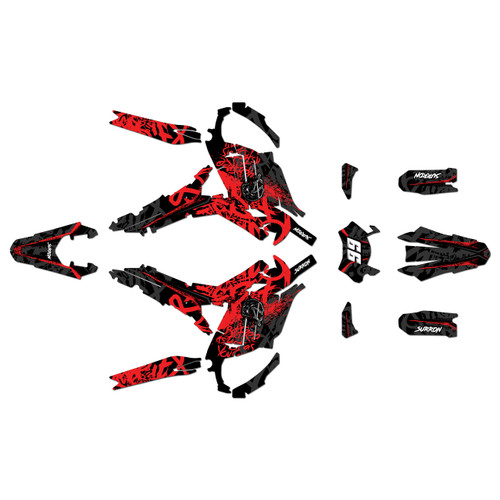 surron ultra graphics kit all years revolt series red