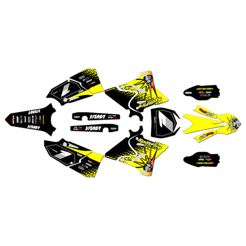yamaha yz125x graphics kit 2020-2022 lancaster series yellow