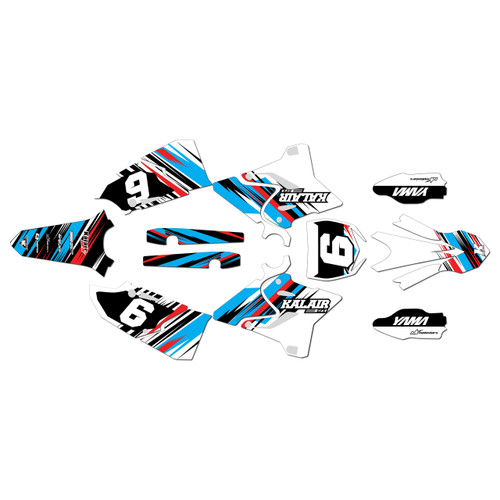 yamaha yz125x graphics kit 2020-2022 laser series red-cyan