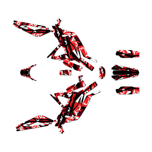 surron light graphics kit all years shatter series red