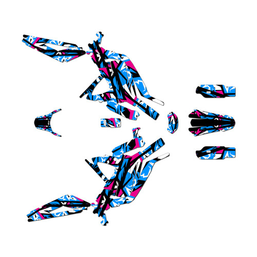 surron light graphics kit all years shatter series cyan