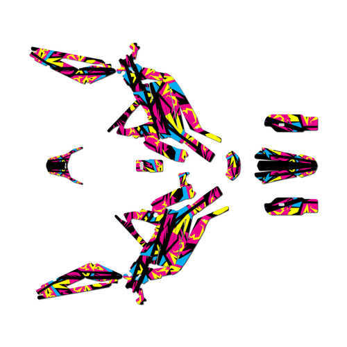 surron light graphics kit all years shatter series magenta