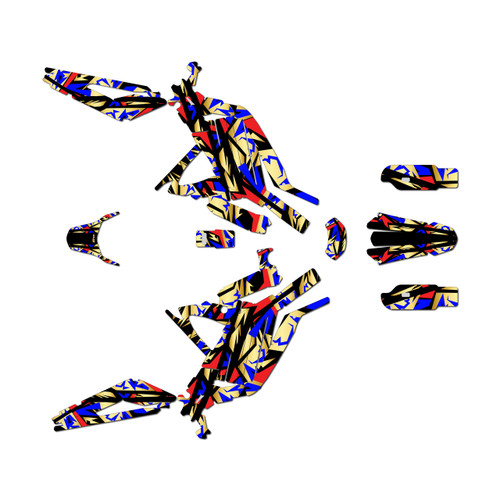 surron light graphics kit all years shatter series gold