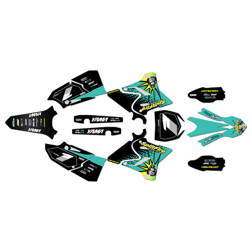 yamaha yz250x graphics kit 2016-2022 lancaster series teal