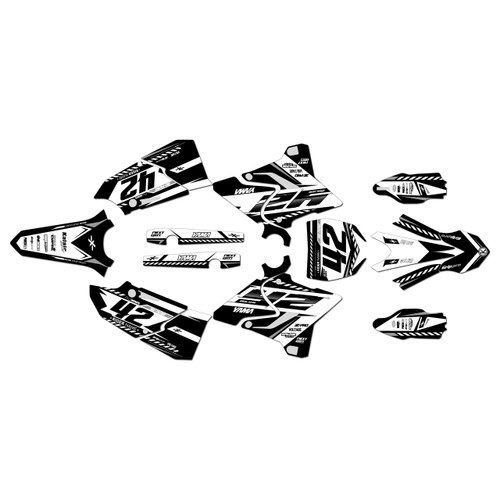 yamaha yz125x graphics kit 2020-2022 lethal series white