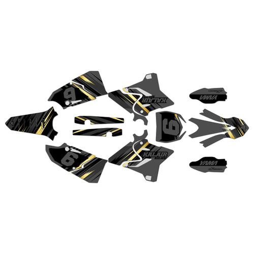 yamaha yz250x graphics kit 2016-2022 laser series gold