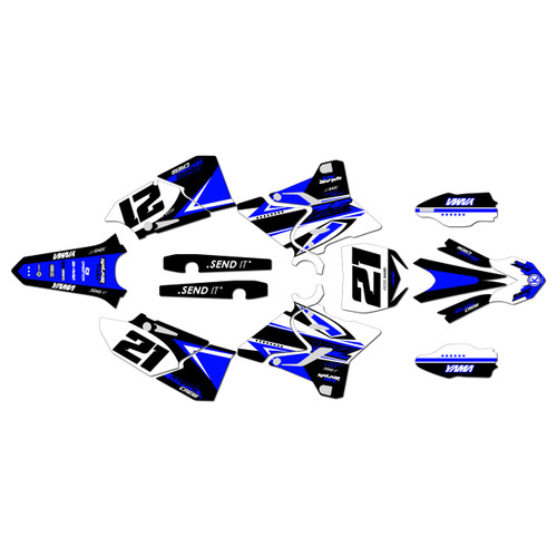 yamaha yz125x graphics kit 2020-2022 og-crew series blue-shift