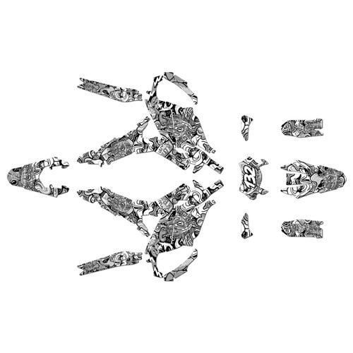 surron ultra graphics kit all years vandal series white