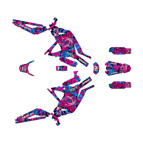 surron light graphics kit all years vandal series magenta