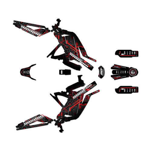 surron light graphics kit all years velocity series red