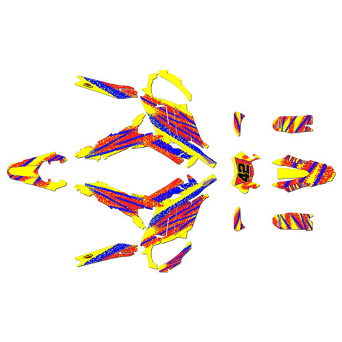 surron ultra graphics kit all years whiplash series yellow