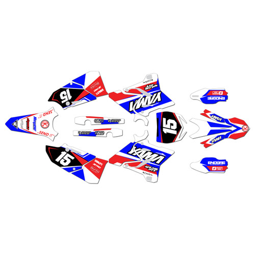 yamaha yz250x graphics kit 2016-2022 race series red-blue