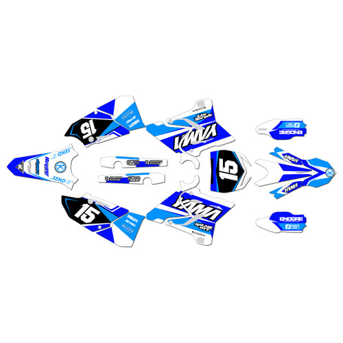 yamaha yz250x graphics kit 2016-2022 race series blue