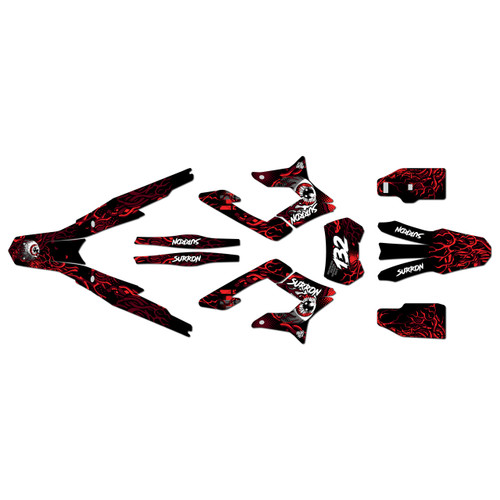 surron storm graphics kit all years core series red
