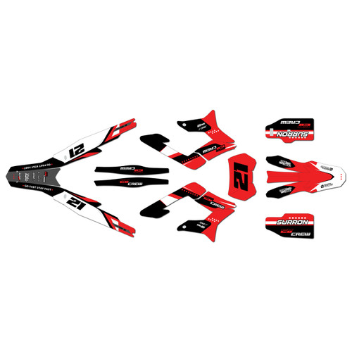 surron storm graphics kit all years crew series red