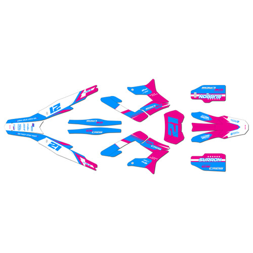 surron storm graphics kit all years crew series magenta