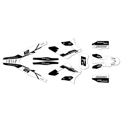 surron storm graphics kit all years crew series white