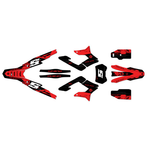 surron storm graphics kit all years night-city series red