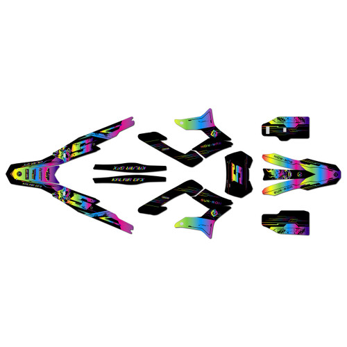 surron storm graphics kit all years night-city series rainbow