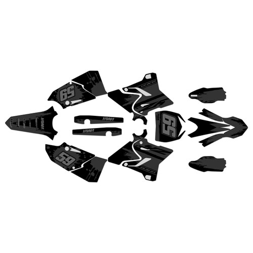 yamaha yz125x graphics kit 2020-2022 splash series smoke