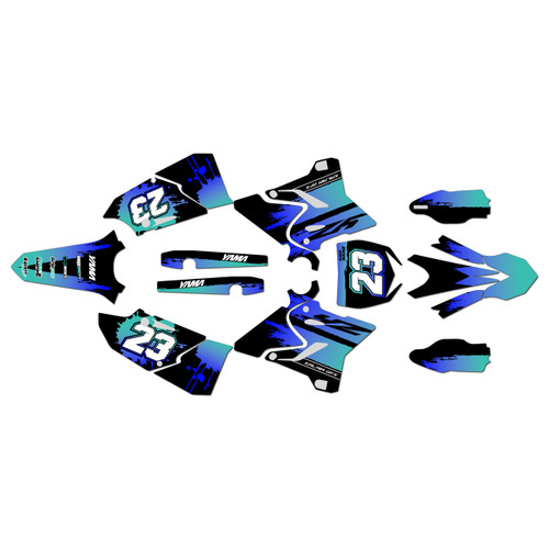 yamaha yz250x graphics kit 2016-2022 splash series teal