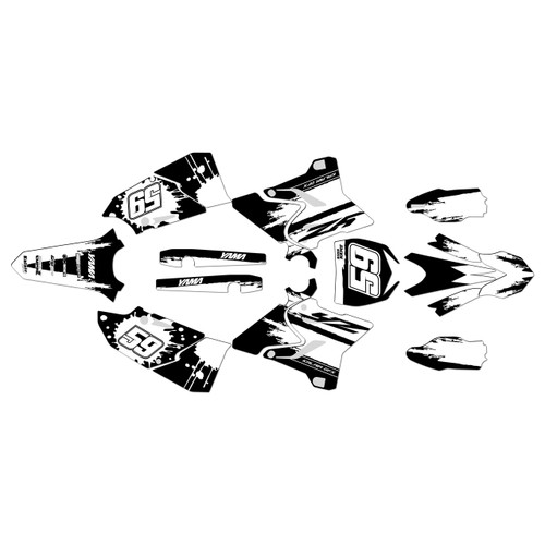 yamaha yz250x graphics kit 2016-2022 splash series white