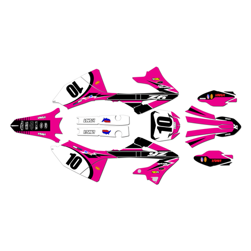 yamaha yz125x graphics kit 2023-2026 speed series magenta