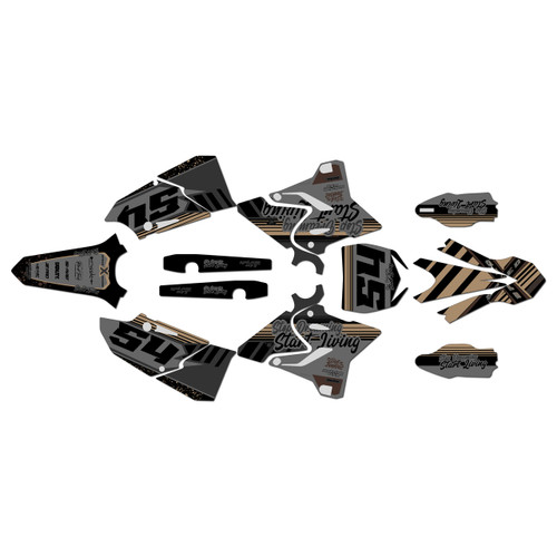 yamaha yz250x graphics kit 2016-2022 split series tan