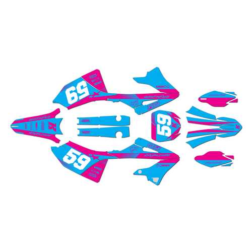 yamaha yz125x graphics kit 2023-2026 swift series magenta