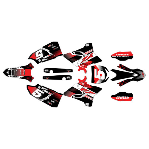 yamaha yz125x graphics kit 2020-2022 turbo series red