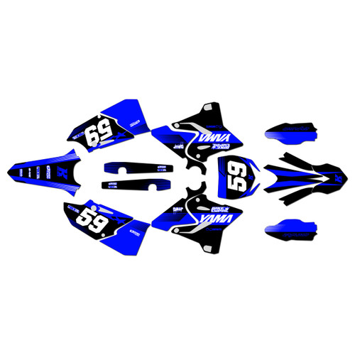 yamaha yz250x graphics kit 2016-2022 swift series blue-shift