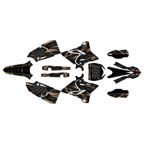 yamaha yz125x graphics kit 2020-2022 twitch series tan