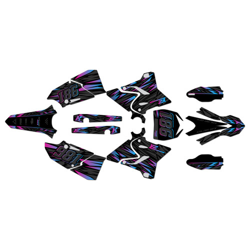 yamaha yz125x graphics kit 2020-2022 twitch series pink-fade