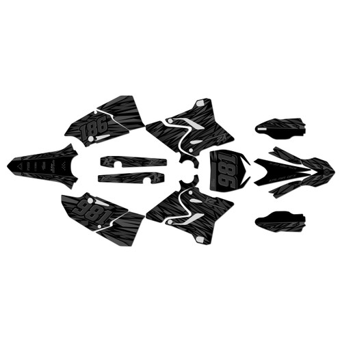 yamaha yz125x graphics kit 2020-2022 twitch series smoke