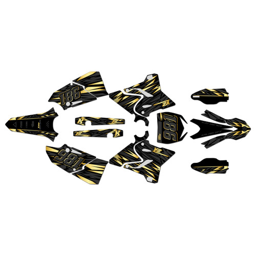 yamaha yz125x graphics kit 2020-2022 twitch series gold