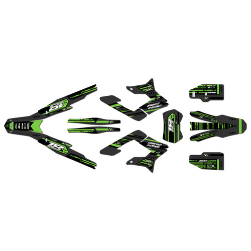 surron storm graphics kit all years warrior series green