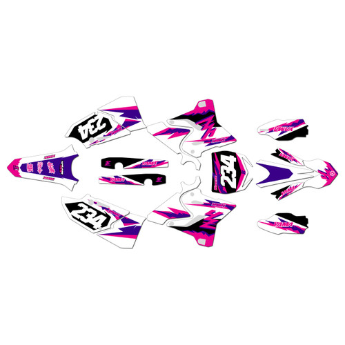 yamaha yz125x graphics kit 2020-2022 vintage series magenta