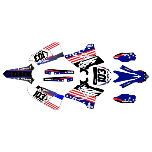 yamaha yz250x graphics kit 2016-2022 usa series red-blue