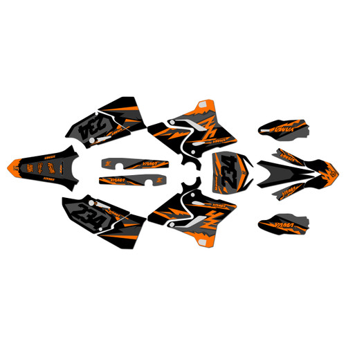 yamaha yz250x graphics kit 2016-2022 vintage series orange