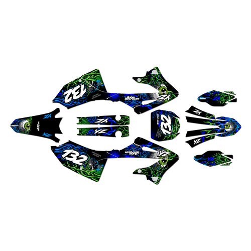 yamaha yz250x graphics kit 2023-2026 core series blue