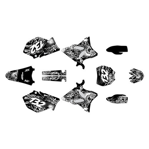 yamaha yz125 graphics kit 2005 core series white