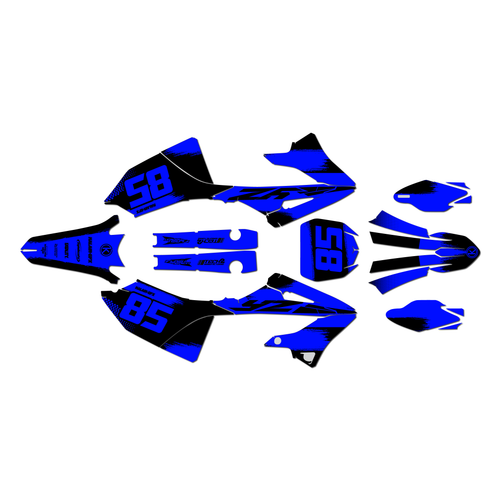 yamaha yz250x graphics kit 2023-2026 drag series blue