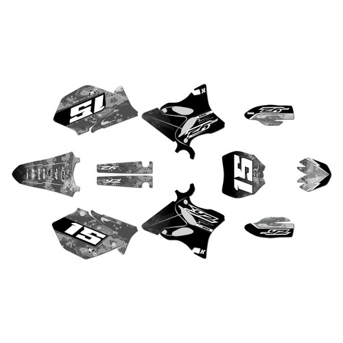 yamaha yz125 graphics kit 2002-2004 cyberware series white