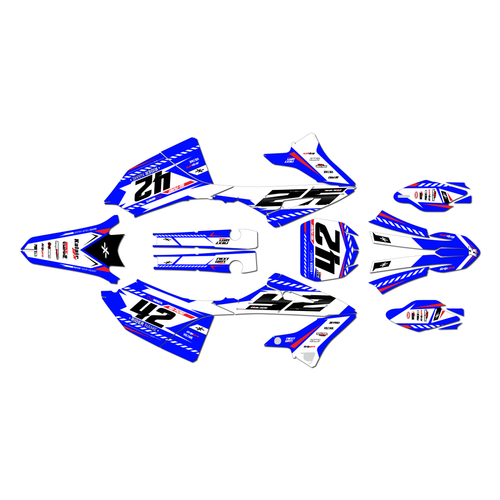 yamaha yz250x graphics kit 2023-2026 lethal series blue