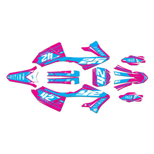 yamaha yz250x graphics kit 2023-2026 lethal series magenta