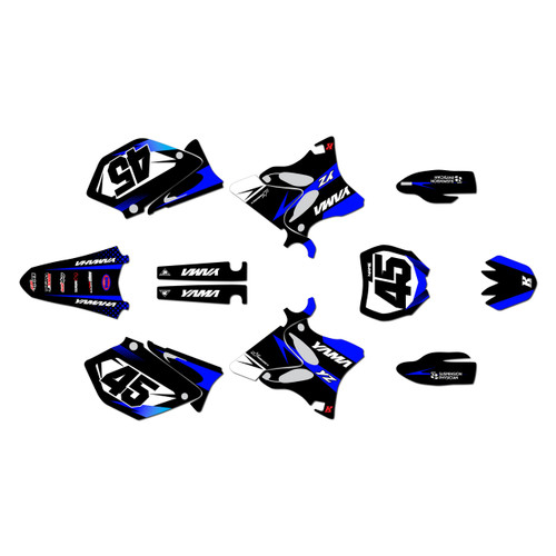 yamaha yz125 graphics kit 2005 division series blue